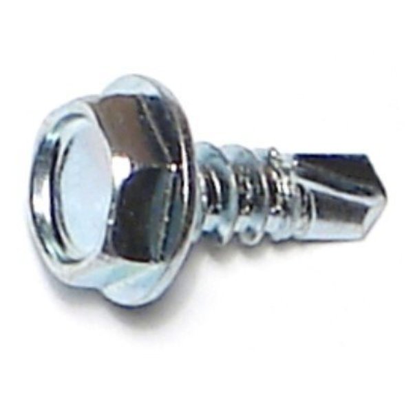 Buildright Self-Drilling Screw, #10 x 1/2 in, Zinc Plated Steel Hex Head Hex Drive, 206 PK 09775